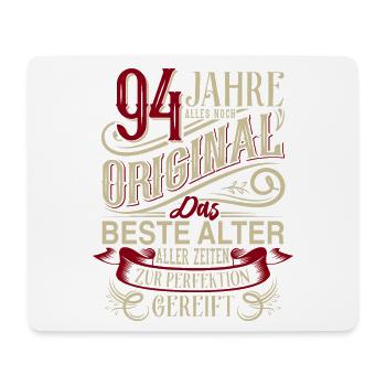 94. Geburtstag Vintage Retro - Mousepad (Querformat) - Weiß - Vorne