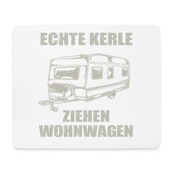 Echte Kerle Ziehen Wohnwagen - Mousepad (Querformat) - Weiß - Vorne