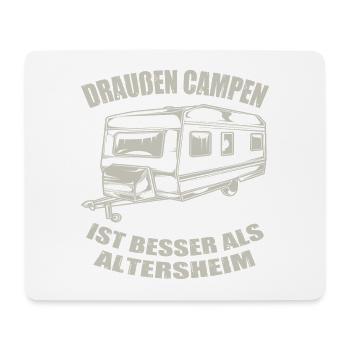 Drauden Campen Ist Besser Als Altersheim - Mousepad (Querformat) - Weiß - Vorne