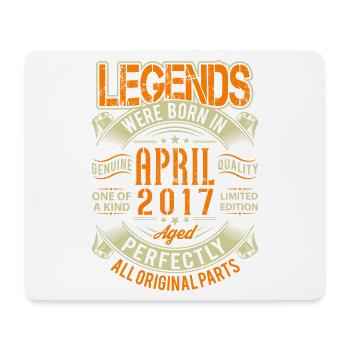 2017 April Geburtstag Legende - Mousepad (Querformat) - Weiß - Vorne