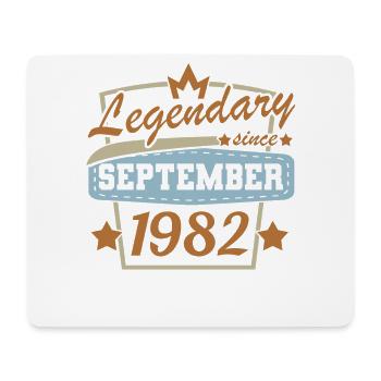 Legendär seit September 1982 Retro Geburtstag - Mousepad (Querformat) - Weiß - Vorne