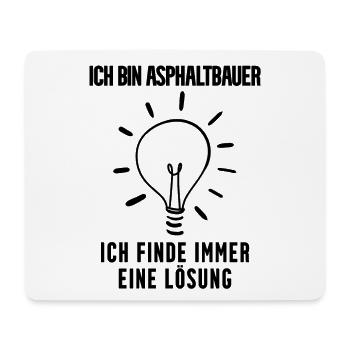 Asphaltbauer Beruf Ausbildung - Mousepad (Querformat) - Weiß - Vorne