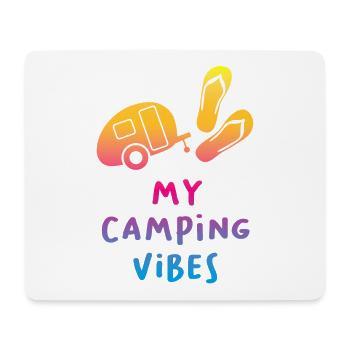 Camping Vibes Quote Caravan Wohnmobil Verlauf Fan - Mousepad (Querformat) - Weiß - Vorne