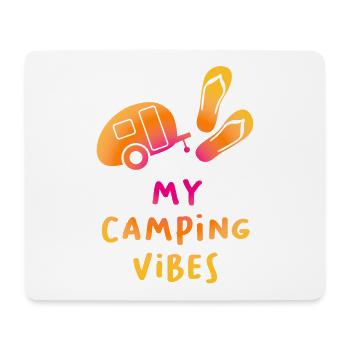 Camping Vibes Quote Verlauf Flip Flops Fan Caravan - Mousepad (Querformat) - Weiß - Vorne