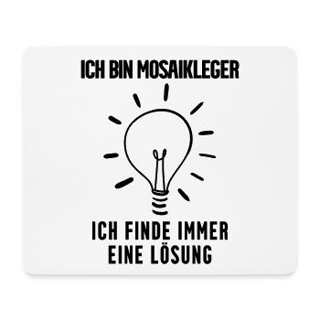Mosaikleger Beruf Ausbildung - Mousepad (Querformat) - Weiß - Vorne