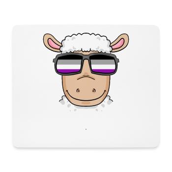 Asexual Lgbt Sheep Asexualité - Tapis de souris (format paysage) - blanc - Devant
