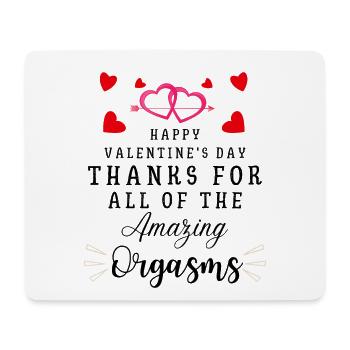 Danke für all die erstaunlichen Orgasmen lustiges Geschenk - Mousepad (Querformat) - Weiß - Vorne
