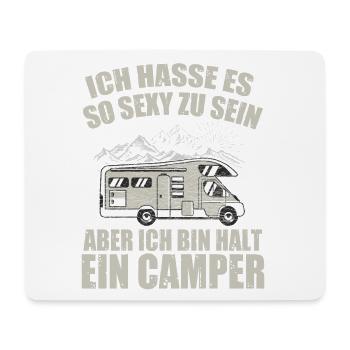 Cooles Camper Reisemobil Fun Shirt - Mousepad (Querformat) - Weiß - Vorne