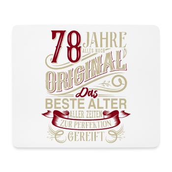 78. Geburtstag Vintage Retro - Mousepad (Querformat) - Weiß - Vorne