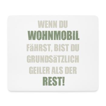 Cooles Camper Reisemobil Wohnmobil Fun Shirt - Mousepad (Querformat) - Weiß - Vorne
