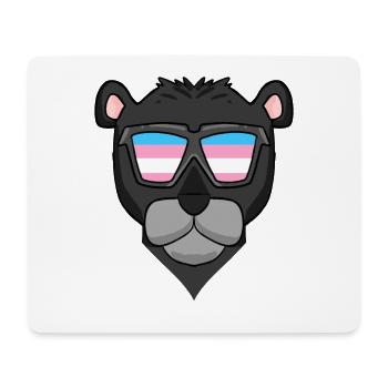 Transgender Transsexual Black Panther - Mouse Pad (horizontal) - white - Front
