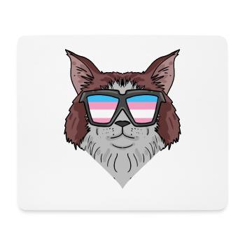 Transgender Transsexuell Maine Coon Katze Geschenk - Mousepad (Querformat) - Weiß - Vorne