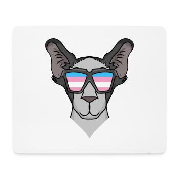 Transgender Transsexual Oriental Shorthair - Mouse Pad (horizontal) - white - Front