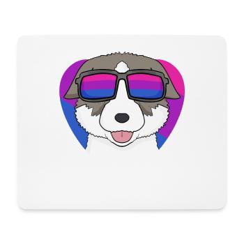 Bisexuell Thai Bangkaew Dog Hund - Hund mit Brille - Mousepad (Querformat) - Weiß - Vorne