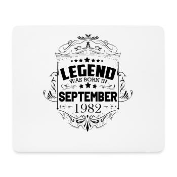 Une légende est née en septembre 1982 - Tapis de souris (format paysage) - blanc - Devant
