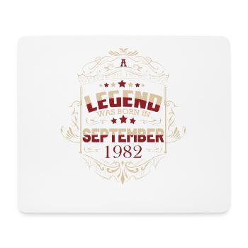 Une légende est née en septembre 1982 - Tapis de souris (format paysage) - blanc - Devant