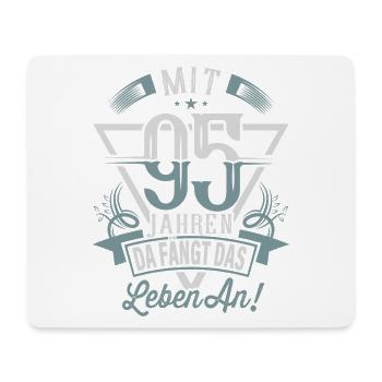 95. Geburtstag Da Fängt Das Leben An - Mousepad (Querformat) - Weiß - Vorne