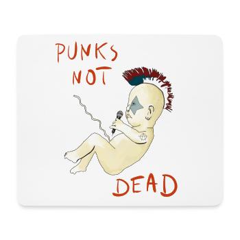 Punks Not Dead - Mousepad (Querformat) - Weiß - Vorne