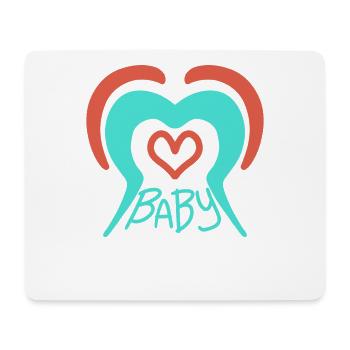 Bébé - Tapis de souris (format paysage) - blanc - Devant