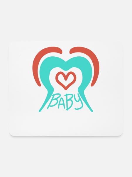 Baby - Mousepad (Querformat) - Weiß
