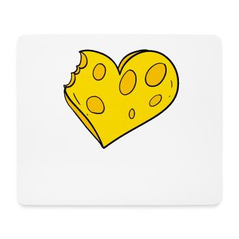 Heart of Cheese - Cheese Love - Mouse Pad (horizontal) - white - Front