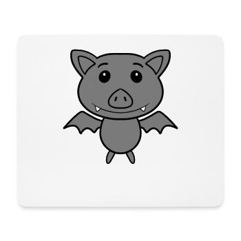 Niedliches Fledermaus - Mousepad (Querformat) - Weiß - Vorne