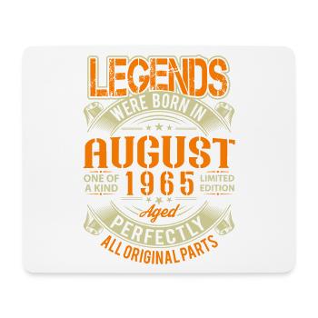 1965 August Geburtstag Legende - Mousepad (Querformat) - Weiß - Vorne