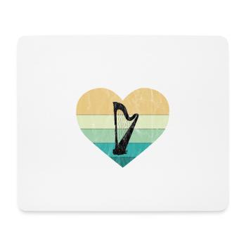 Irlande - J’adore la harpe irlandaise - Tapis de souris (format paysage) - blanc - Devant