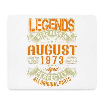 1973 August Geburtstag Legende - Mousepad (Querformat) - Weiß - Vorne