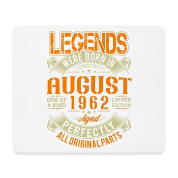 1962 August Birthday Legend - Mouse Pad (horizontal) - white - Front