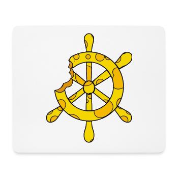 Volant Fromage - Tapis de souris (format paysage) - blanc - Devant