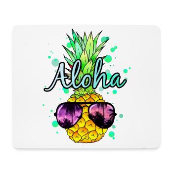 Ananas Aloha - Mousepad (Querformat) - Weiß - Vorne
