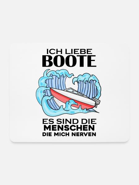 Motorboot Kapitän Bootsführerschein - Mousepad (Querformat) - Weiß