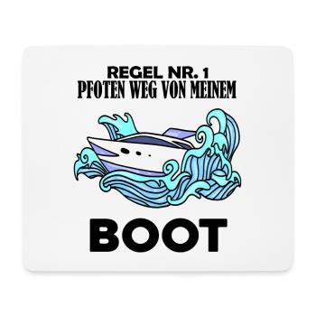 Motorboot Kapitän Boot Boote Seefahrt - Mousepad (Querformat) - Weiß - Vorne