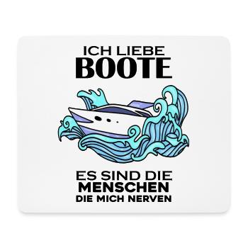 Motorboot Kapitän - Mousepad (Querformat) - Weiß - Vorne
