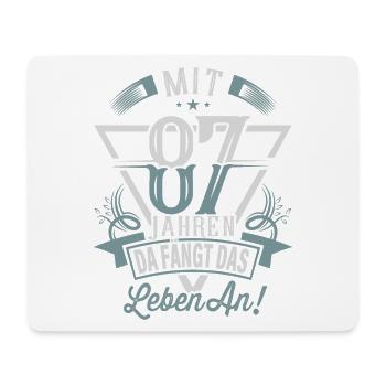 87. Geburtstag Da Fängt Das Leben An - Mousepad (Querformat) - Weiß - Vorne