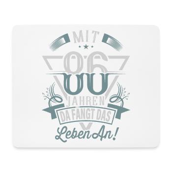 86. Geburtstag Da Fängt Das Leben An - Mousepad (Querformat) - Weiß - Vorne