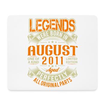 2011 August Geburtstag Legende - Mousepad (Querformat) - Weiß - Vorne