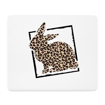 Rabbit well camouflaged in leopard look - Mouse Pad (horizontal) - white - Front