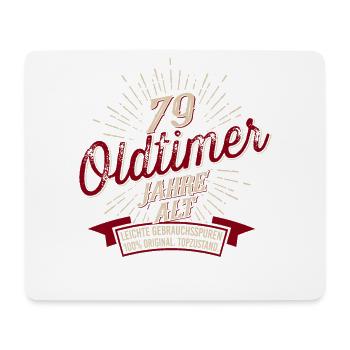 79. Geburtstag Oldtimer - Mousepad (Querformat) - Weiß - Vorne