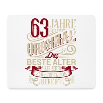 63. Geburtstag Vintage Retro - Mousepad (Querformat) - Weiß - Vorne
