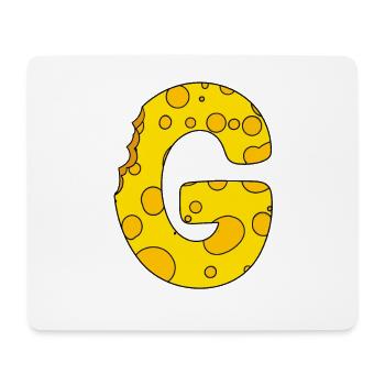 Buchstabe G - Mousepad (Querformat) - Weiß - Vorne