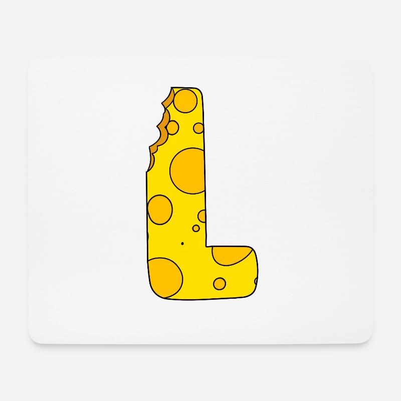 Letter L - Mouse Pad (horizontal) - white