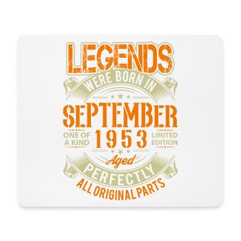 1953 September Birthday Legend - Mouse Pad (horizontal) - white - Front