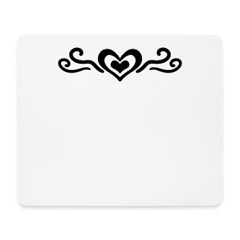 Cadeau de décoration de cœur - Tapis de souris (format paysage) - blanc - Devant