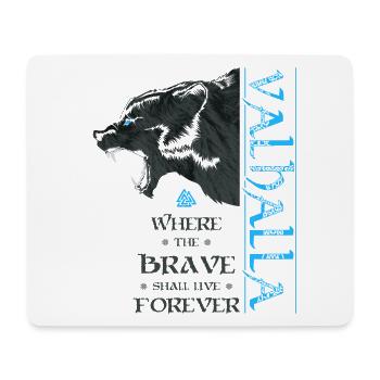 Grizzly Bear Valhalla Viking Bear Wotan Knots - Mouse Pad (horizontal) - white - Front