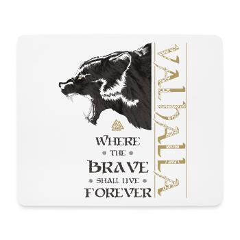 Valhalla Viking Bear Grizzly Bear Wotan Knots - Mouse Pad (horizontal) - white - Front