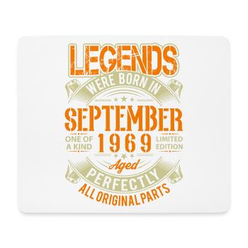1969 September Birthday Legend - Mouse Pad (horizontal) - white - Front