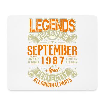 1987 Septembre Légende d’anniversaire - Tapis de souris (format paysage) - blanc - Devant