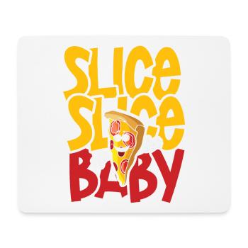 Slice slice baby pizza - Mousepad (Querformat) - Weiß - Vorne